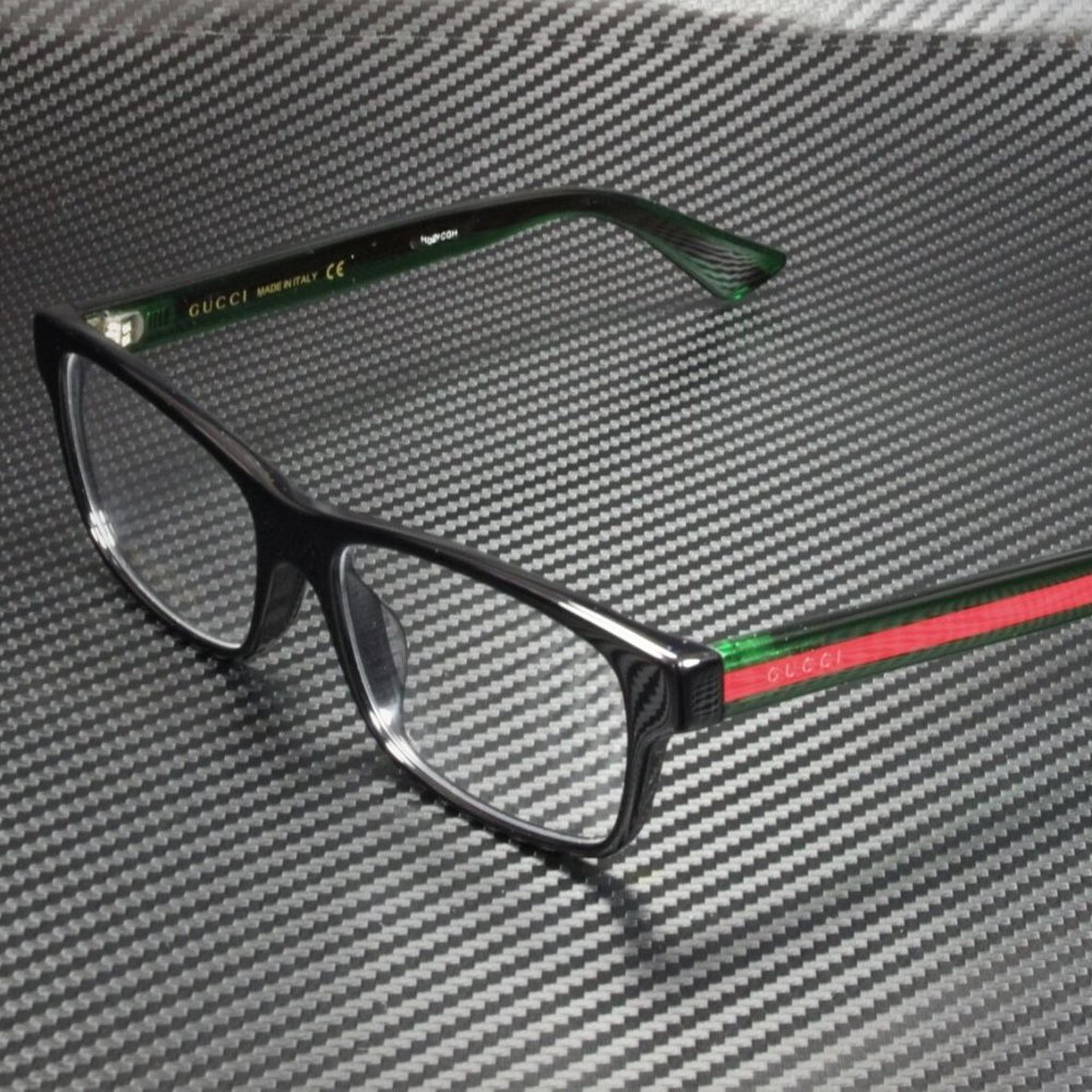 Gucci Men Oval Black 55mm Eyeglasses